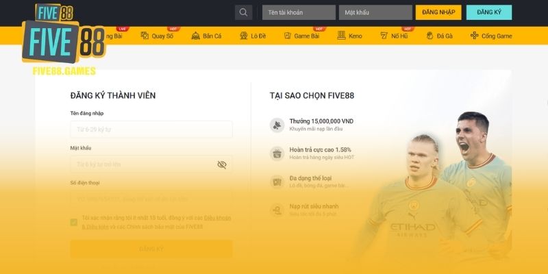 Cách đăng ký tài khoản chơi thể thao